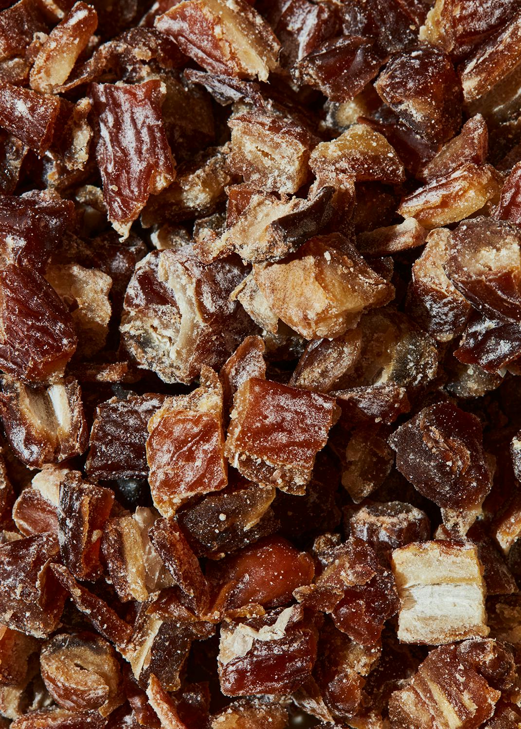 eine Nahaufnahme eines Haufens getrockneter Bacon