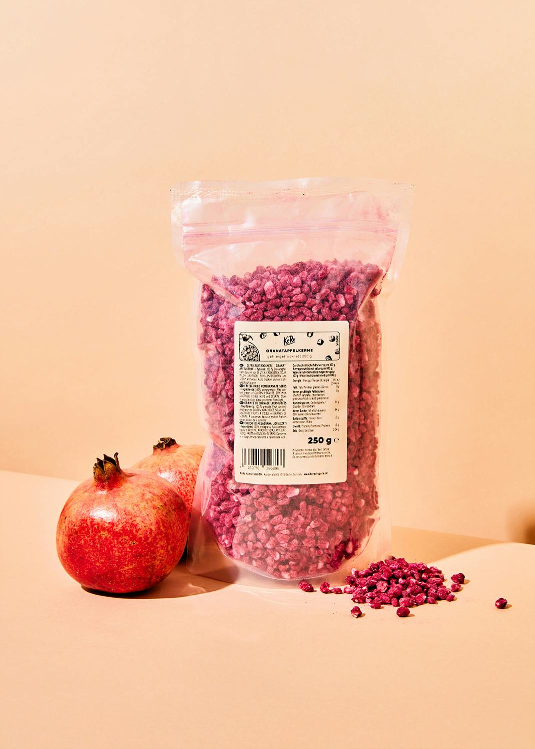 Gefriergetrocknete Granatapfelkerne 250 g